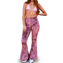 Load image into Gallery viewer, Velvet Bell Bottoms - Dusty Rose
