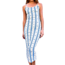 Load image into Gallery viewer, Backless Maxi Dress - Blue Coquette