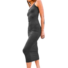 Load image into Gallery viewer, Backless Maxi Dress - Heather Grey