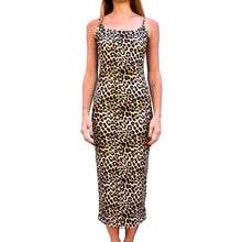 Load image into Gallery viewer, Backless Maxi Dress - Leopard