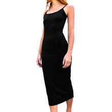 Load image into Gallery viewer, Backless Maxi Dress - Solid Black