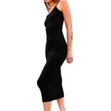 Load image into Gallery viewer, Backless Maxi Dress - Solid Black