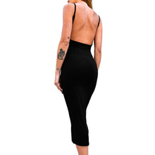 Load image into Gallery viewer, Backless Maxi Dress - Solid Black