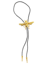 Load image into Gallery viewer, Gold Bumblebee Bolo Tie