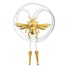 Load image into Gallery viewer, Gold Bumblebee Bolo Tie