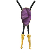 Load image into Gallery viewer, Gemstone Bolo Tie - Amethyst