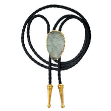 Load image into Gallery viewer, Gemstone Bolo Tie - Aquamarine (Gold)