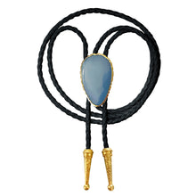 Load image into Gallery viewer, Gemstone Bolo Tie - Blue Opal