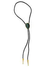 Load image into Gallery viewer, Gemstone Bolo Tie - Emerald (Gold)