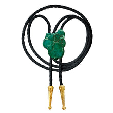 Load image into Gallery viewer, Gemstone Bolo Tie - Green Jasper (Silver or Gold)