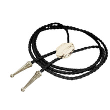 Load image into Gallery viewer, Gemstone Bolo Tie - Howlite (Silver or Gold)