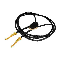 Load image into Gallery viewer, Gemstone Bolo Tie - Onyx (Gold)