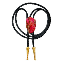 Load image into Gallery viewer, Gemstone Bolo Tie - Pink Jasper (Silver or Gold)
