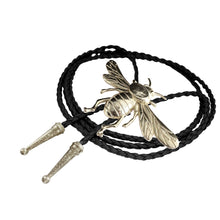 Load image into Gallery viewer, Silver Bumblebee Bolo Tie