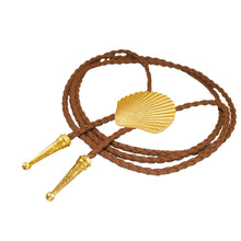 Load image into Gallery viewer, Gold Seashell Bolo Tie