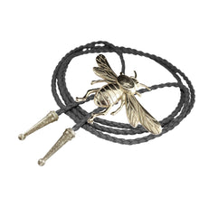 Load image into Gallery viewer, Silver Bumblebee Bolo Tie