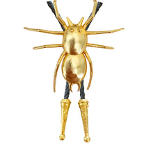 Load image into Gallery viewer, Gold Spider Bolo Tie