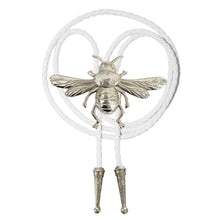 Load image into Gallery viewer, Silver Bumblebee Bolo Tie