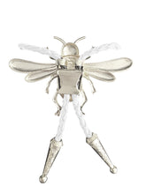 Load image into Gallery viewer, Silver Bumblebee Bolo Tie