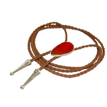Load image into Gallery viewer, Gemstone Bolo Tie - Red Jasper (Silver)