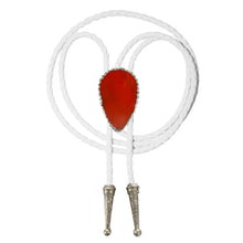 Load image into Gallery viewer, Gemstone Bolo Tie - Red Jasper (Silver)