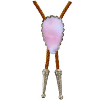 Load image into Gallery viewer, Gemstone Bolo Tie - Pink Opal (Silver)