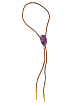 Load image into Gallery viewer, Gemstone Bolo Tie - Amethyst