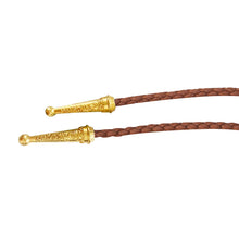 Load image into Gallery viewer, Gemstone Bolo Tie - Aquamarine (Gold)