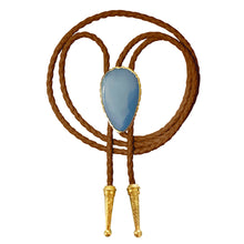 Load image into Gallery viewer, Gemstone Bolo Tie - Blue Opal