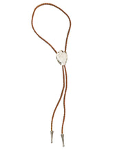 Load image into Gallery viewer, Gemstone Bolo Tie - Howlite (Silver or Gold)