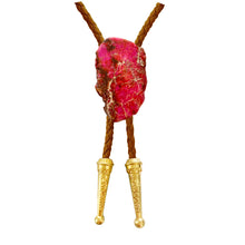 Load image into Gallery viewer, Gemstone Bolo Tie - Pink Jasper (Silver or Gold)