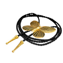 Load image into Gallery viewer, Gold Butterfly Bolo Tie