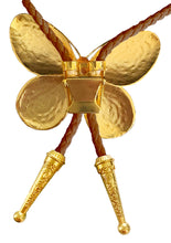 Load image into Gallery viewer, Gold Butterfly Bolo Tie