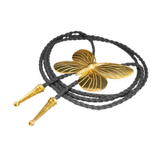 Load image into Gallery viewer, Gold Butterfly Bolo Tie