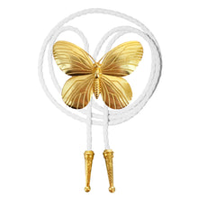 Load image into Gallery viewer, Gold Butterfly Bolo Tie
