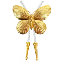 Load image into Gallery viewer, Gold Butterfly Bolo Tie