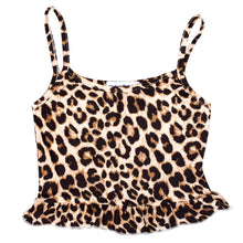 Load image into Gallery viewer, Girl's Ruffle Tank & Bells Set - Leopard