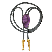 Load image into Gallery viewer, Gemstone Bolo Tie - Amethyst