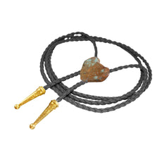 Load image into Gallery viewer, Gemstone Bolo Tie - Aqua Terra (Silver or Gold)