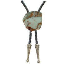 Load image into Gallery viewer, Gemstone Bolo Tie - Aqua Terra (Silver or Gold)