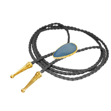 Load image into Gallery viewer, Gemstone Bolo Tie - Blue Opal