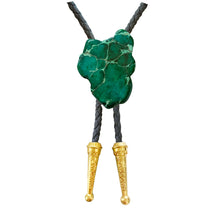 Load image into Gallery viewer, Gemstone Bolo Tie - Green Jasper (Silver or Gold)