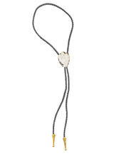 Load image into Gallery viewer, Gemstone Bolo Tie - Howlite (Silver or Gold)