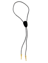 Load image into Gallery viewer, Gemstone Bolo Tie - Onyx (Gold)