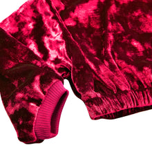 Load image into Gallery viewer, Girl's Velvet Crewneck Top - Red