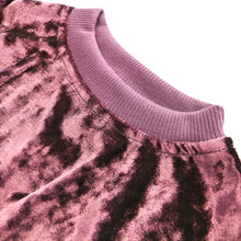 Load image into Gallery viewer, Girl's Velvet Crewneck Top - Dusty Rose