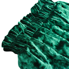 Load image into Gallery viewer, Girl's Velvet Paper Bag Skirt - Emerald Green