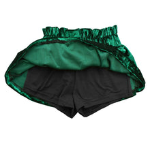Load image into Gallery viewer, Girl's Velvet Paper Bag Skirt - Emerald Green