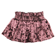 Load image into Gallery viewer, Girl's Velvet Paper Bag Skirt - Dusty Rose
