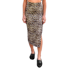 Load image into Gallery viewer, Fitted Midi Skirt - Leopard